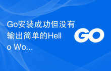 Go安装成功但没有输出简单的Hello World