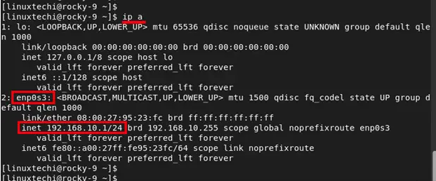 Configure DHCP server on RHEL 9 / Rocky Linux 9