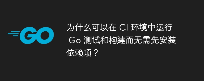 为什么可以在 ci 环境中运行 go 测试和构建而无需先安装依赖项？