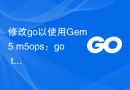 修改go以使用Gem5 m5ops：go tool dist显示导入消息然后退出