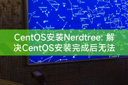 CentOS installation Nerdtree: Solve the problem that CentOS cannot start after the installation is completed