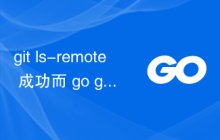 git ls-remote 成功而 go get 失败