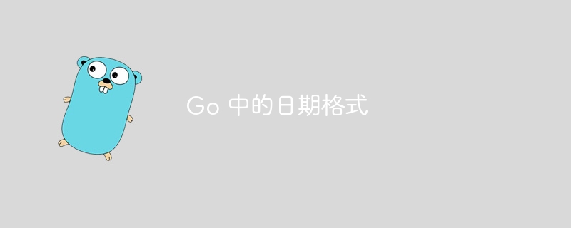 Go 中的日期格式