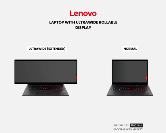 Lenovo has been approved for an innovation patent: scroll screen notebook brings ultra-wide fish screen experience