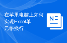 在苹果电脑上如何实现Excel单元格换行