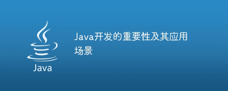 java开发的重要性及其应用场景