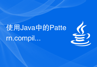 Verwendung der Pattern.compile-Methode in Java