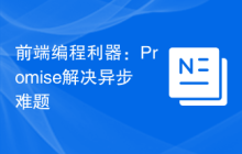 前端编程利器：Promise解决异步难题