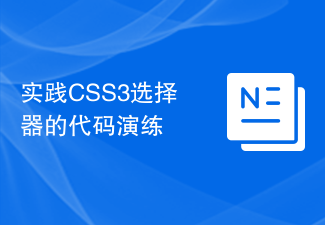 实践CSS3选择器的代码演练