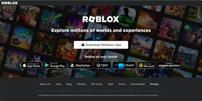 Betulkan Roblox teruskan pemasangan dengan bendera yang tidak ditetapkan