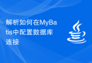 解析如何在MyBatis中配置数据库连接