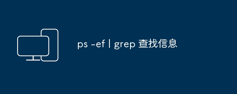 ps -ef |. grep Informationen finden