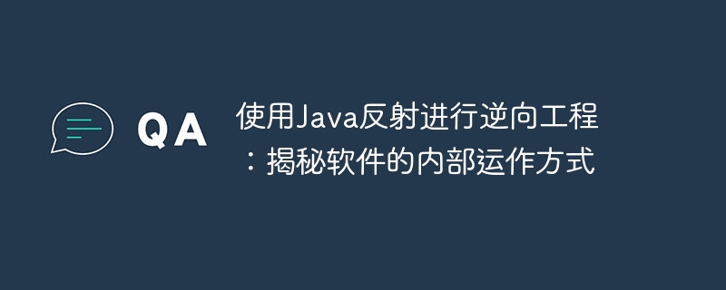 使用java反射进行逆向工程：揭秘软件的内部运作方式