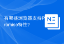 有哪些浏览器支持Promise特性？