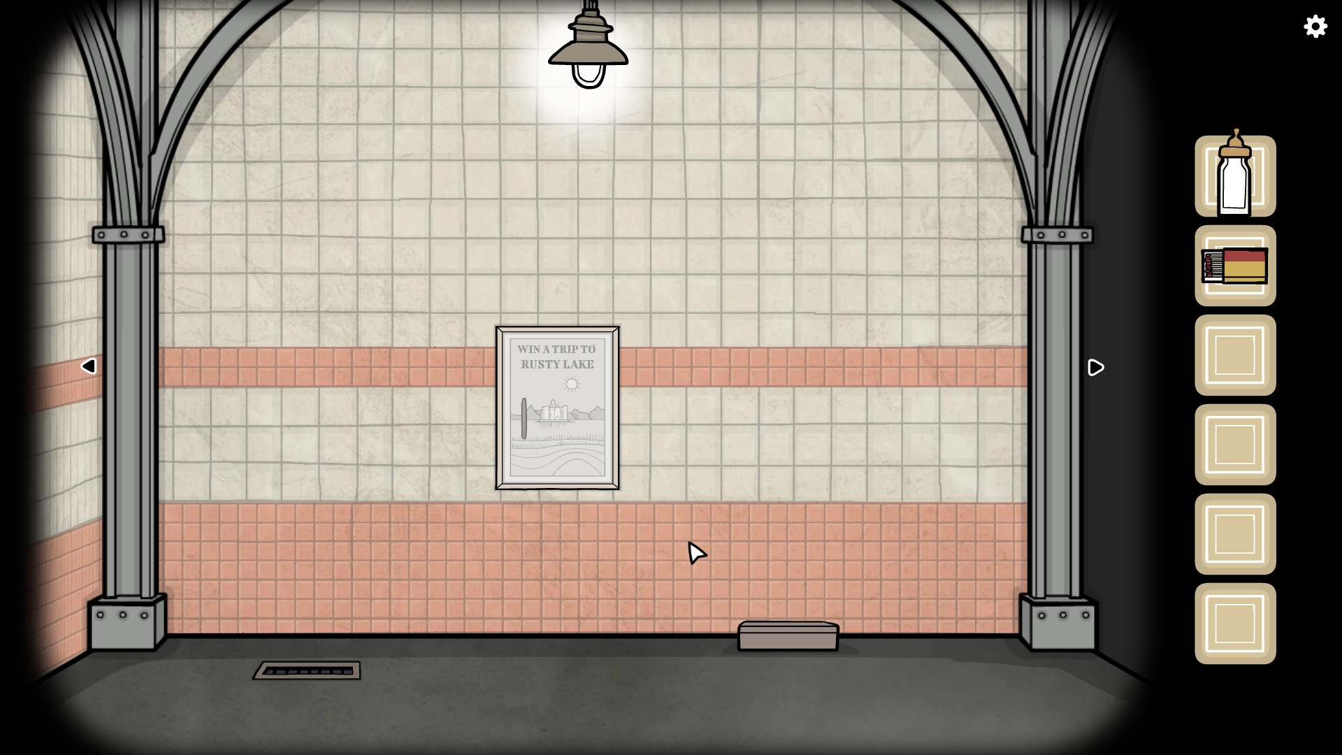 Anleitung zum Bewältigen der ersten Stufe der Babystation „Rusty Lake Subway Blossoms“.