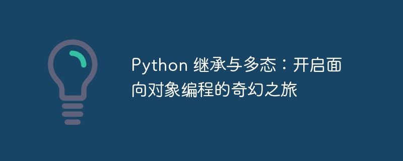 python 继承与多态：开启面向对象编程的奇幻之旅