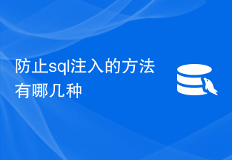 SQL 인젝션을 방지하는 방법은 무엇입니까?