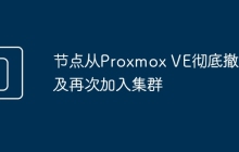 节点从Proxmox VE彻底撤离及再次加入集群