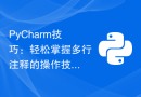 PyCharm技巧：轻松掌握多行注释的操作技巧