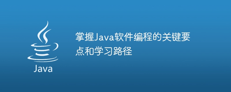 Java 소프트웨어 프로그래밍의 핵심 사항과 학습 경로를 마스터하세요.