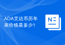ADA艾达币历年来价格是多少？