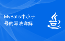 MyBatis中小于号的写法详解