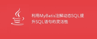 Use MyBatis to annotate dynamic SQL to improve the flexibility of SQL statements