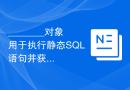 _______对象用于执行静态SQL语句并获取其产生的结果