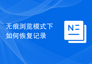 無痕瀏覽模式下如何恢復記錄