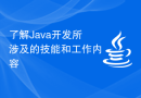 了解Java开发所涉及的技能和工作内容