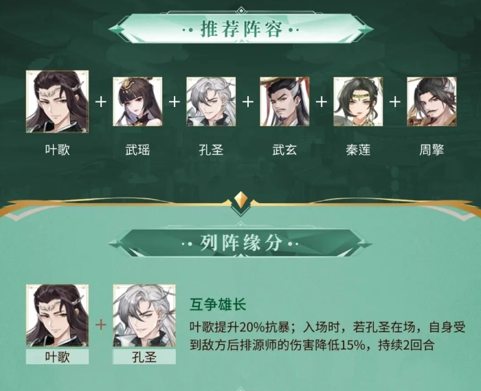 List of skills introduction of Ye Ge in Yuan Zun