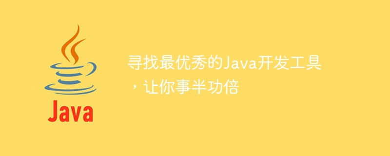 半分の労力で 2 倍の結果を得る、最適な Java 開発ツールを見つけてください。