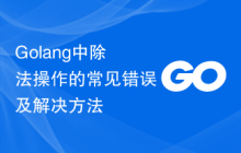 Golang中除法操作的常见错误及解决方法
