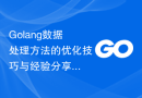 Golang数据处理方法的优化技巧与经验分享