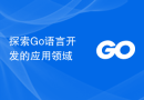 探索Go语言开发的应用领域