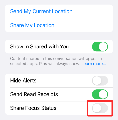 So teilen Sie den Fokusstatus auf dem iPhone