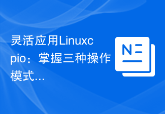 Linuxcpio의 유연한 적용: 세 가지 작동 모드 마스터