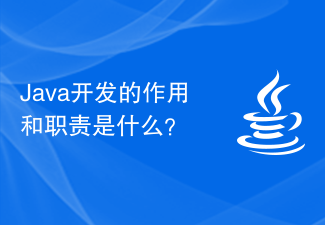 Java开发的作用和职责是什么？