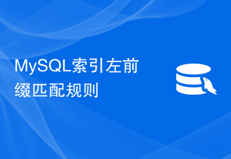MySQL 인덱스 왼쪽 접두사 일치 규칙