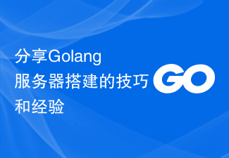 分享Golang服务器搭建的技巧和经验