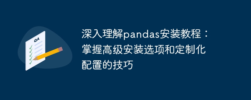 深入理解pandas安装教程：掌握高级安装选项和定制化配置的技巧