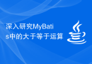 深入研究MyBatis中的大于等于运算