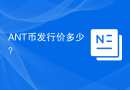 ANT币发行价多少？