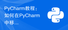 PyCharm教學：如何在PyCharm中移除項目？