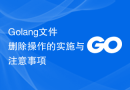 Golang文件删除操作的实施与注意事项