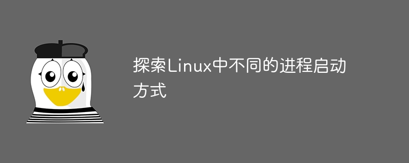 Étudiez diverses méthodes de démarrage de processus sous Linux