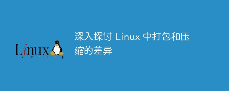 深入探讨 Linux 中打包和压缩的差异
