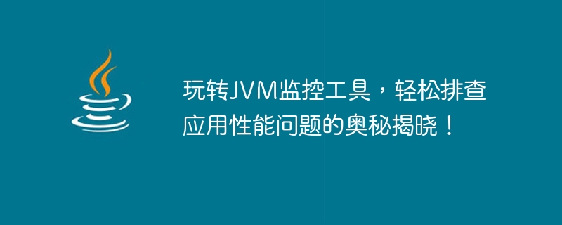 JVM 모니터링 도구의 비밀을 공개하고 애플리케이션 성능 문제를 해결합니다!