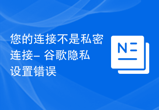 接続はプライベートではありません - Google プライバシー設定エラー