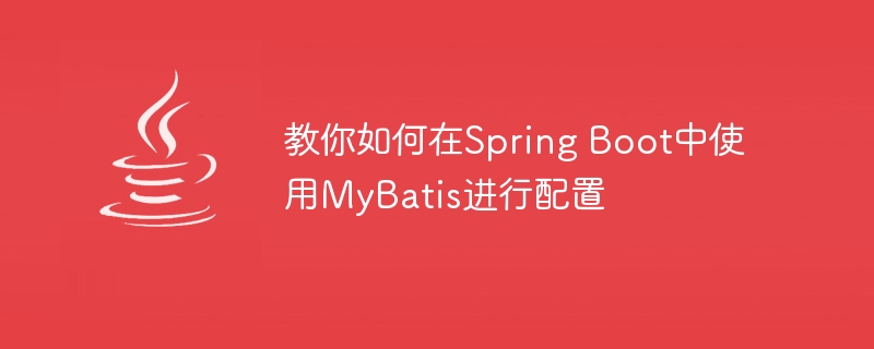 教你如何在Spring Boot中使用MyBatis进行配置